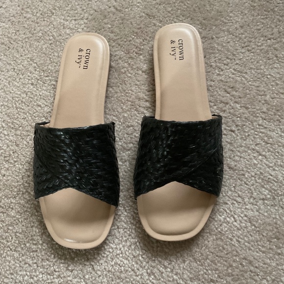 Woman black Patsie flat slip on shoes - Picture 1 of 6